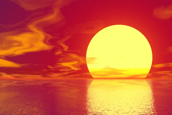 Goldener Sonnenuntergang — Stockfoto