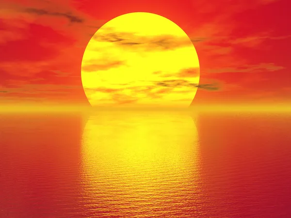 Pôr do sol dourado — Fotografia de Stock