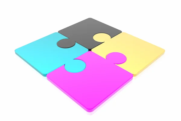 CMYK puzzle — Stock Fotó