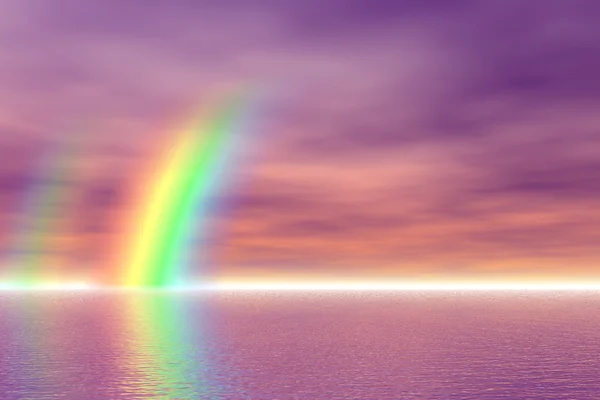 Rainbow in the sea — Stock Photo, Image