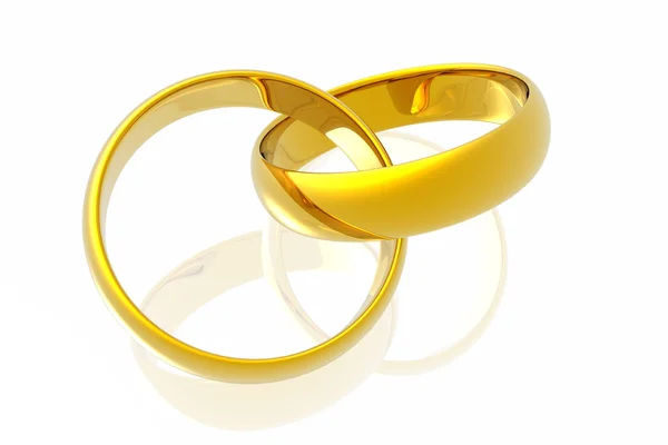 Rings in white background — Stock Photo, Image