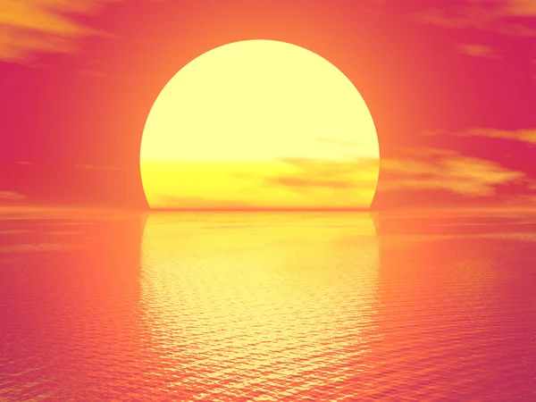 Puesta de sol roja — Foto de Stock
