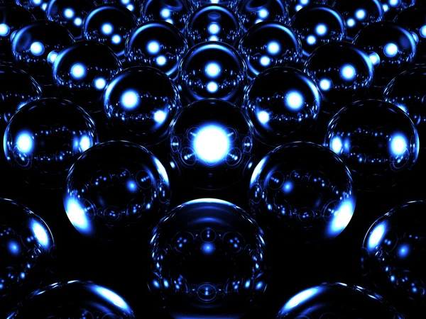 Esfera de vidrio ilumina otras esferas — Foto de Stock