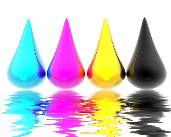 stock image CMYK drops