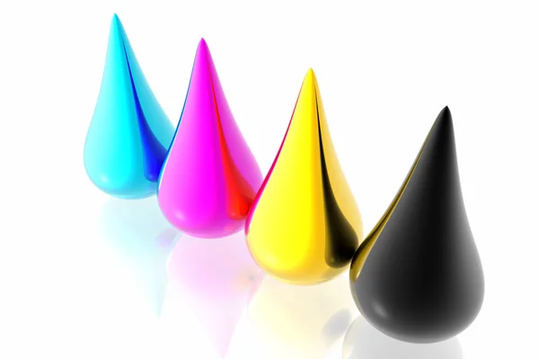 Stock image CMYK drops