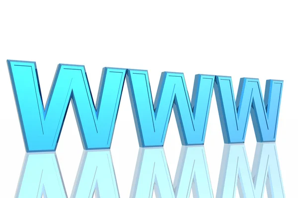 3d World Wide Web símbolo de Internet — Foto de Stock