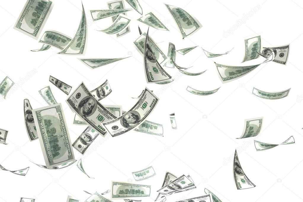 3d money falling Stock Photo by ©suravid 9867939