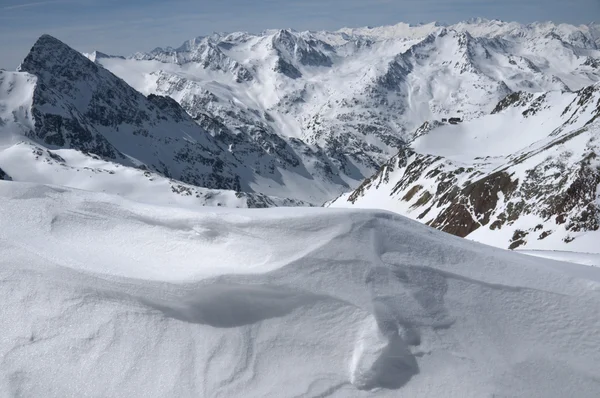 Jazda na nartach w stubaital, austria Obrazek Stockowy