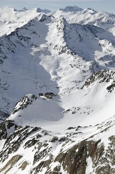 Jazda na nartach w stubaital, austria — Zdjęcie stockowe