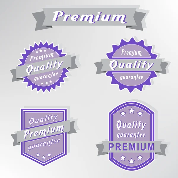 Prémium minőségű lila bélyeg — Stock Vector