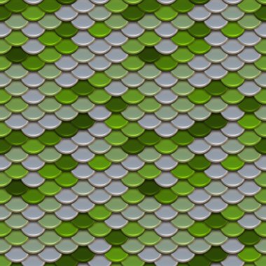 Green and Silver Scales Seamless Pattern clipart