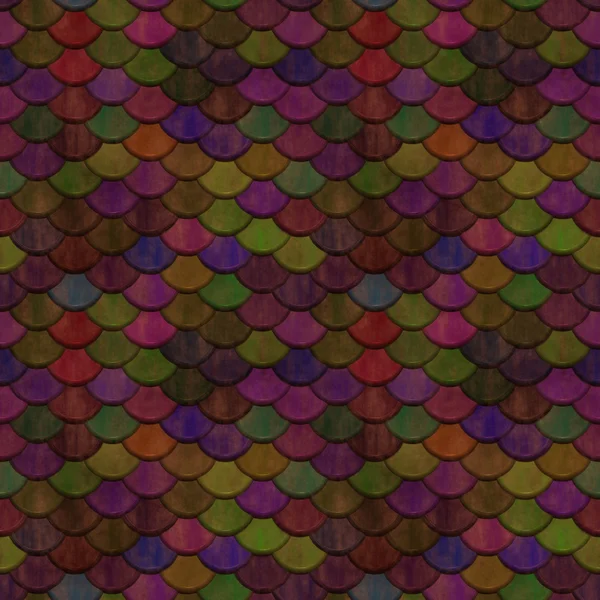 Gemischte Farben skaliert nahtloses Muster — Stockfoto