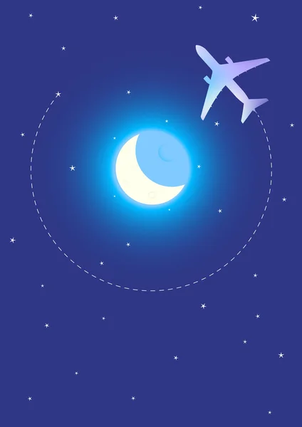 Fly Me To The Moon — Stock Vector