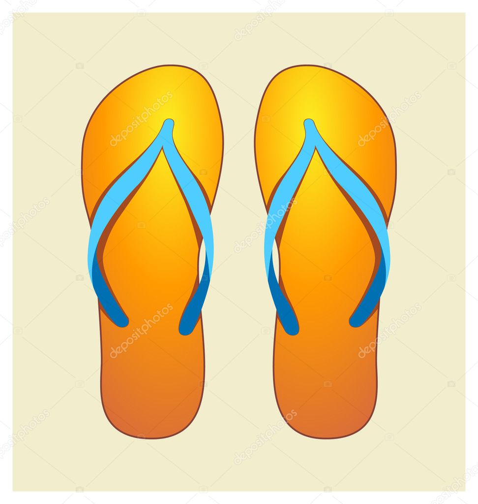 Orange Flip-Flops