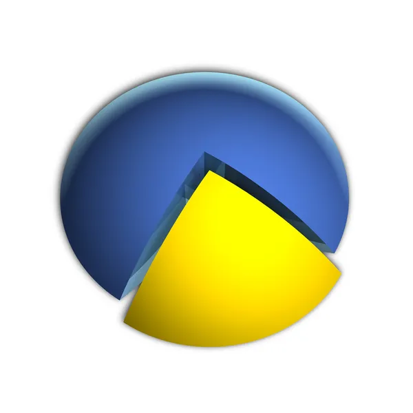 1/4 business cirkeldiagram — Stockfoto