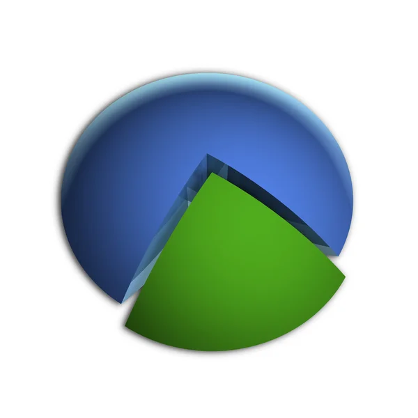 En fjärdedel business cirkeldiagram — Stockfoto