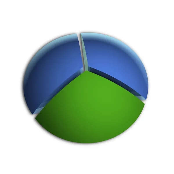 En tredjedel business cirkeldiagram — Stockfoto