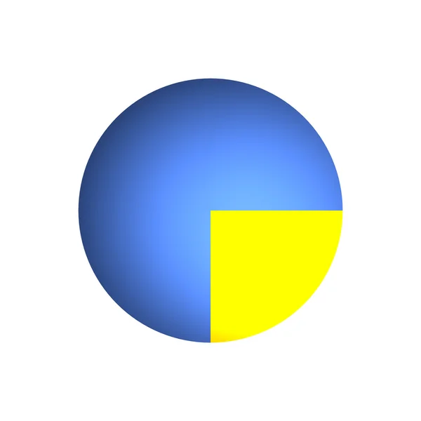 25% business cirkeldiagram — Stockfoto
