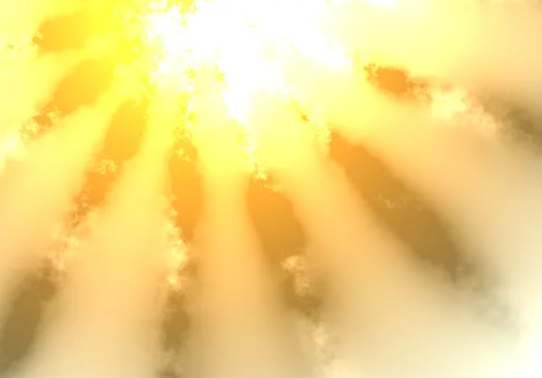 Sol skiner genom molnen — Stockfoto