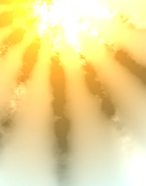 雲に輝く太陽 — ストック写真