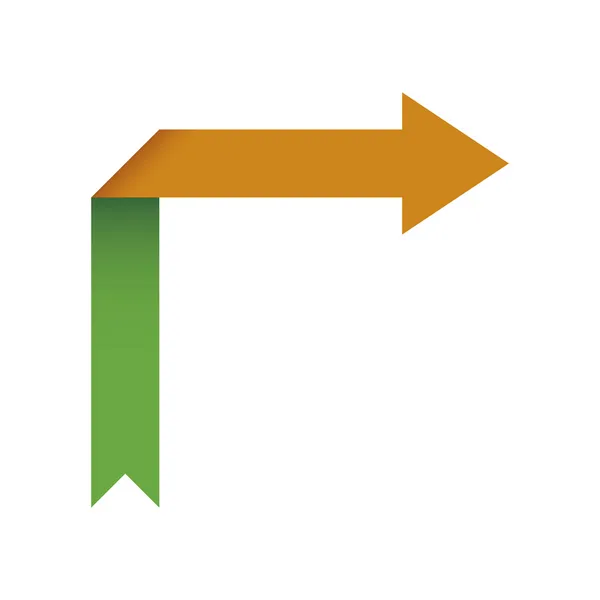 Flecha giratoria derecha — Vector de stock