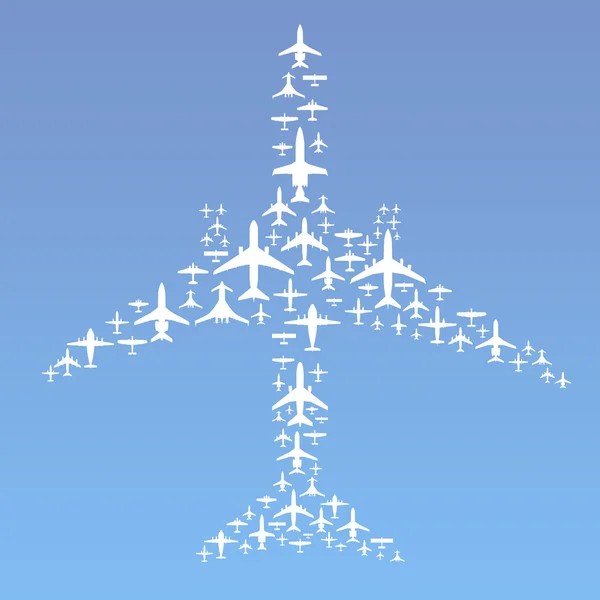 飛行機の形成 — ストックベクタ