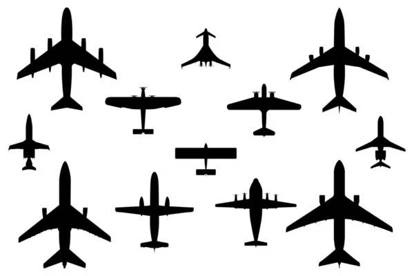 12 vektor repülőgépek — Stock Vector