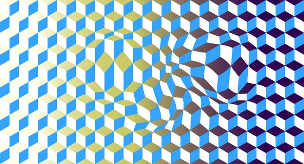 Cubes déformés fond panoramique — Image vectorielle
