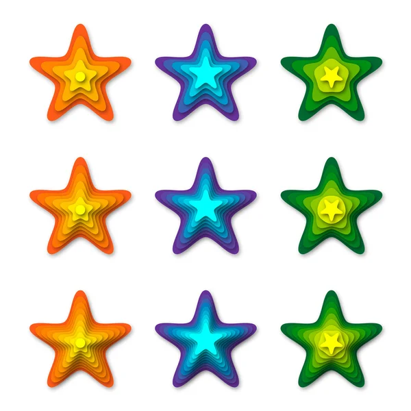 stock vector 3D Stars