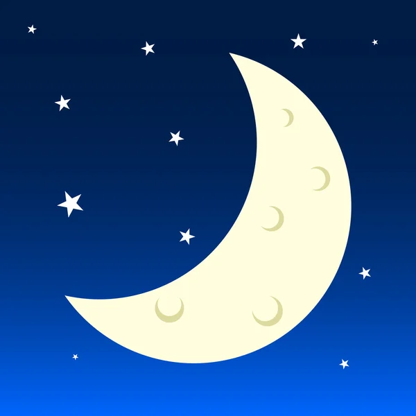 Ay ve yıldızlar — Stok Vektör