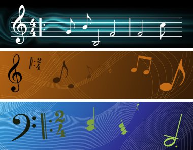 Musical Banners clipart
