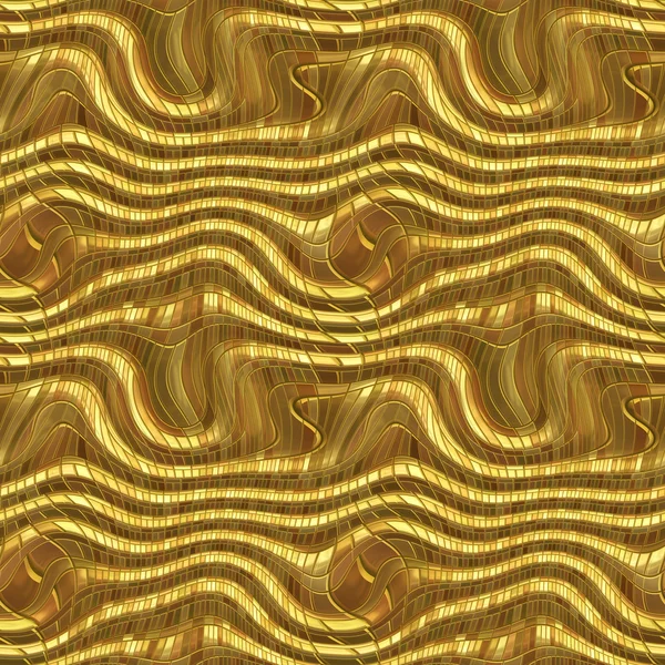 Futuristic Golden Seamless Pattern — Stok fotoğraf