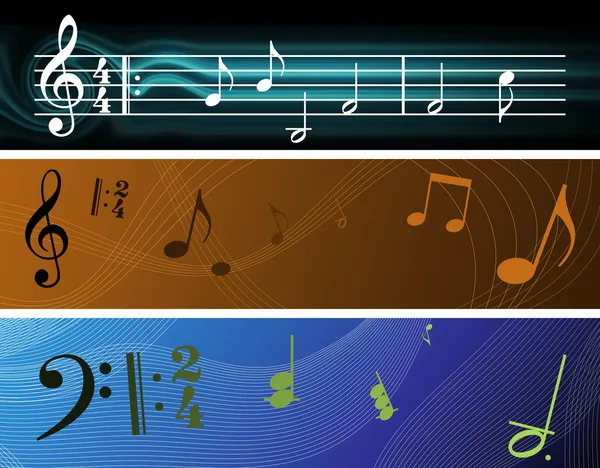 Musical Banners — Stock Photo, Image