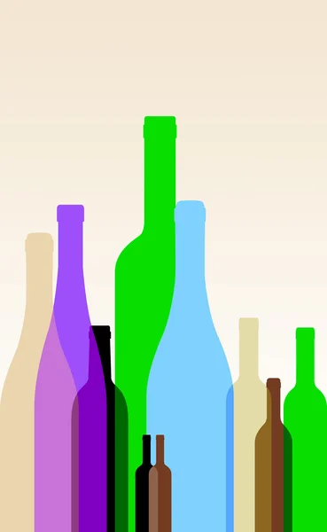 Барвисті пляшки — стоковий вектор