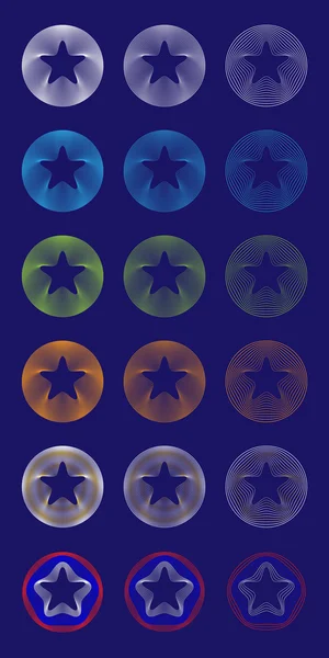 Sceaux d'étoile — Image vectorielle
