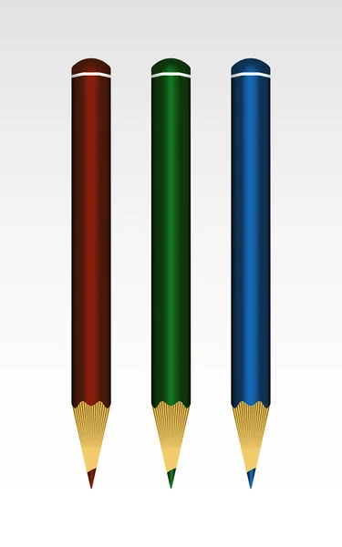 Drei Bleistifte — Stockvektor