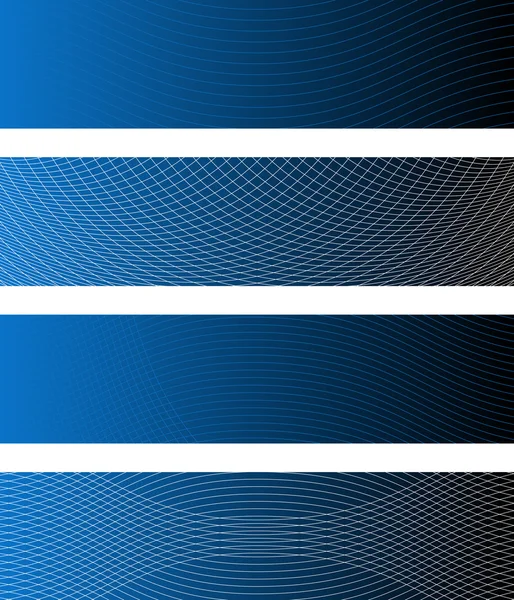 Bannières de lignes ondulantes — Image vectorielle
