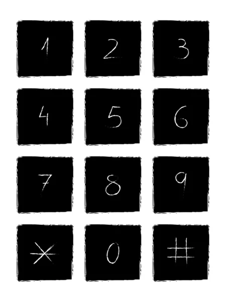 Clés de téléphone portable - Style Grunge — Image vectorielle