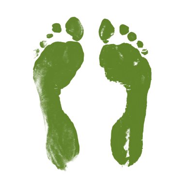 Green Footprints clipart