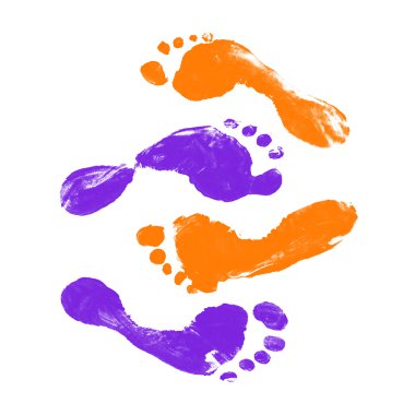 Sideways Footprints clipart