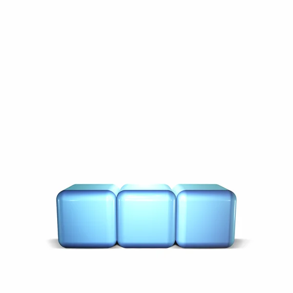 Три синих куба — стоковое фото