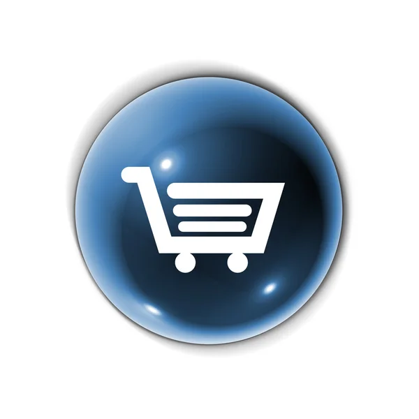 Carrinho de compras ícone 3d — Fotografia de Stock