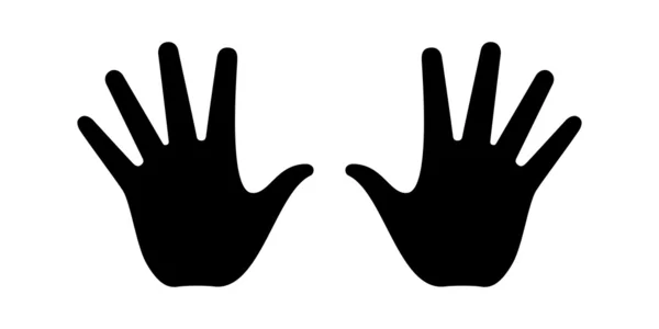 Silhouetten der Hände — Stockvektor