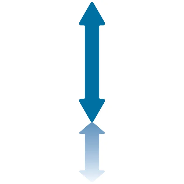 Double Arrowhead Vertical Arrow — Stock Vector