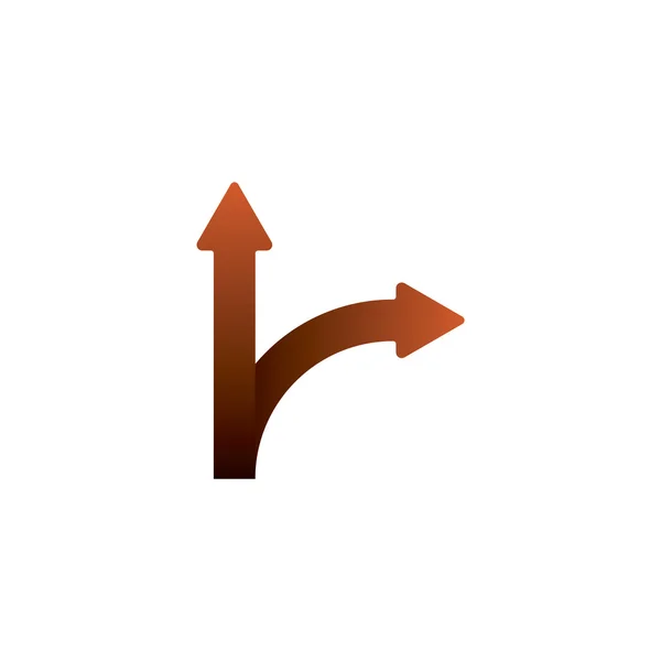 Two Splitting Arrows — Stock Vector