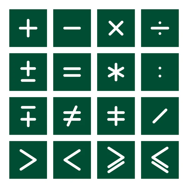 Matemáticas icono conjunto 2 — Vector de stock