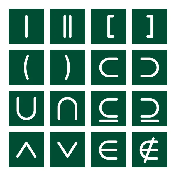 Mathe-Icon Set 3 — Stockvektor