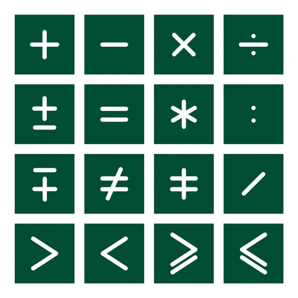 Matemáticas icono conjunto 2 — Vector de stock