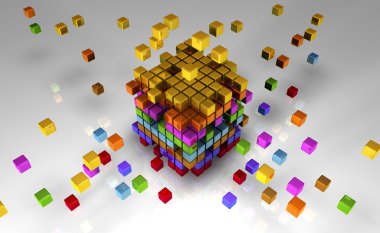 512 Cubes clipart