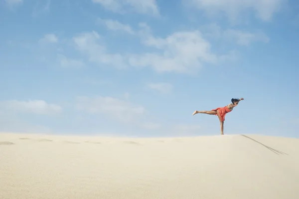 stock image Girl in the Desert